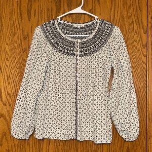 Madewell Button Floral Blouse
